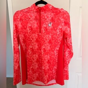 Adidas Coral Tie Dye Quarter Zip